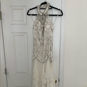 Sue Wong Embellished Ivory Gown